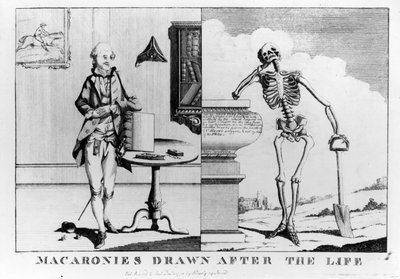 Macaronies Drawn After the Life, pub. by N. Darly, December 1773 by English School